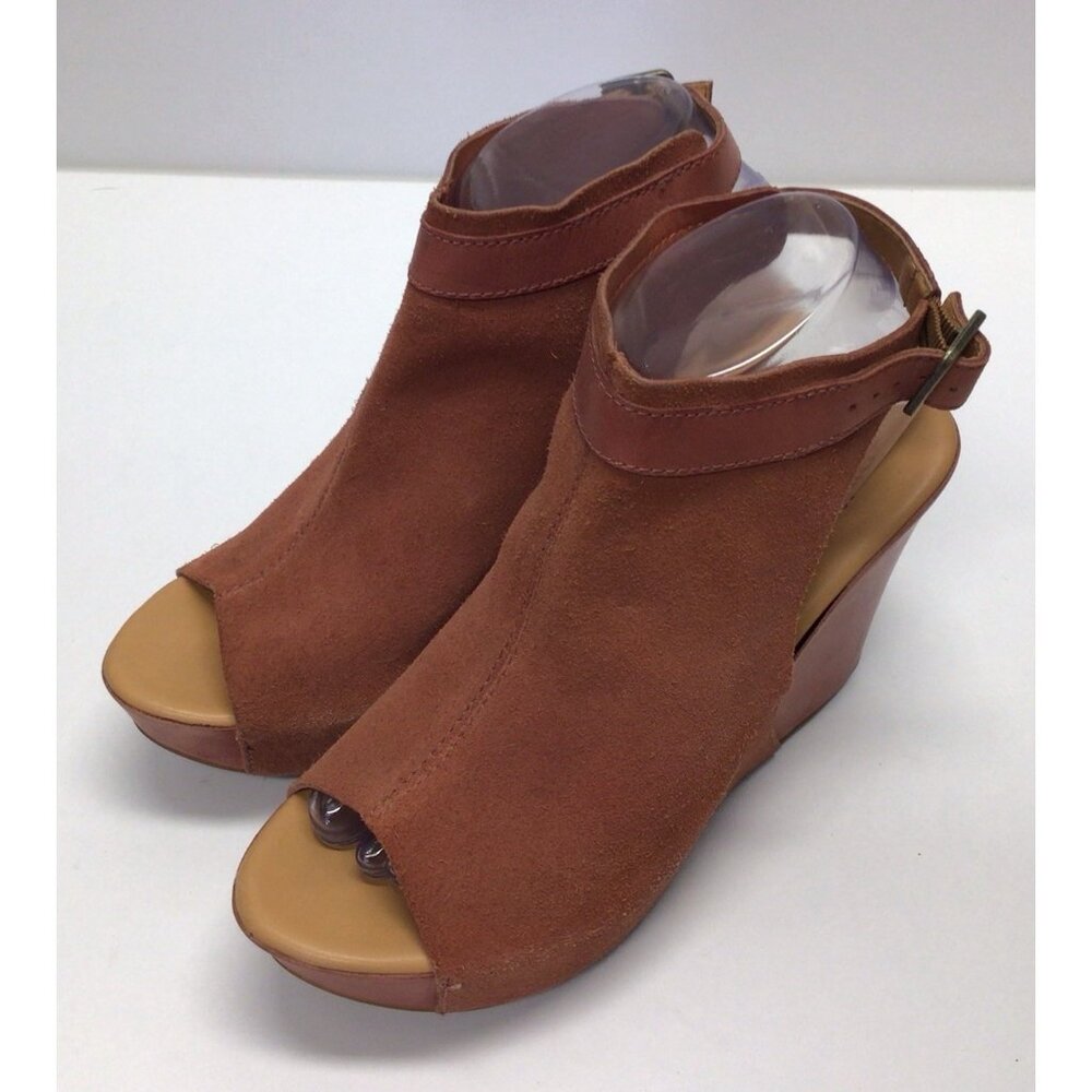 Kork-Ease Leather Slingback Platform Wedge High Heel Peep Toe Sandals Shoes - Picture 8 of 12
